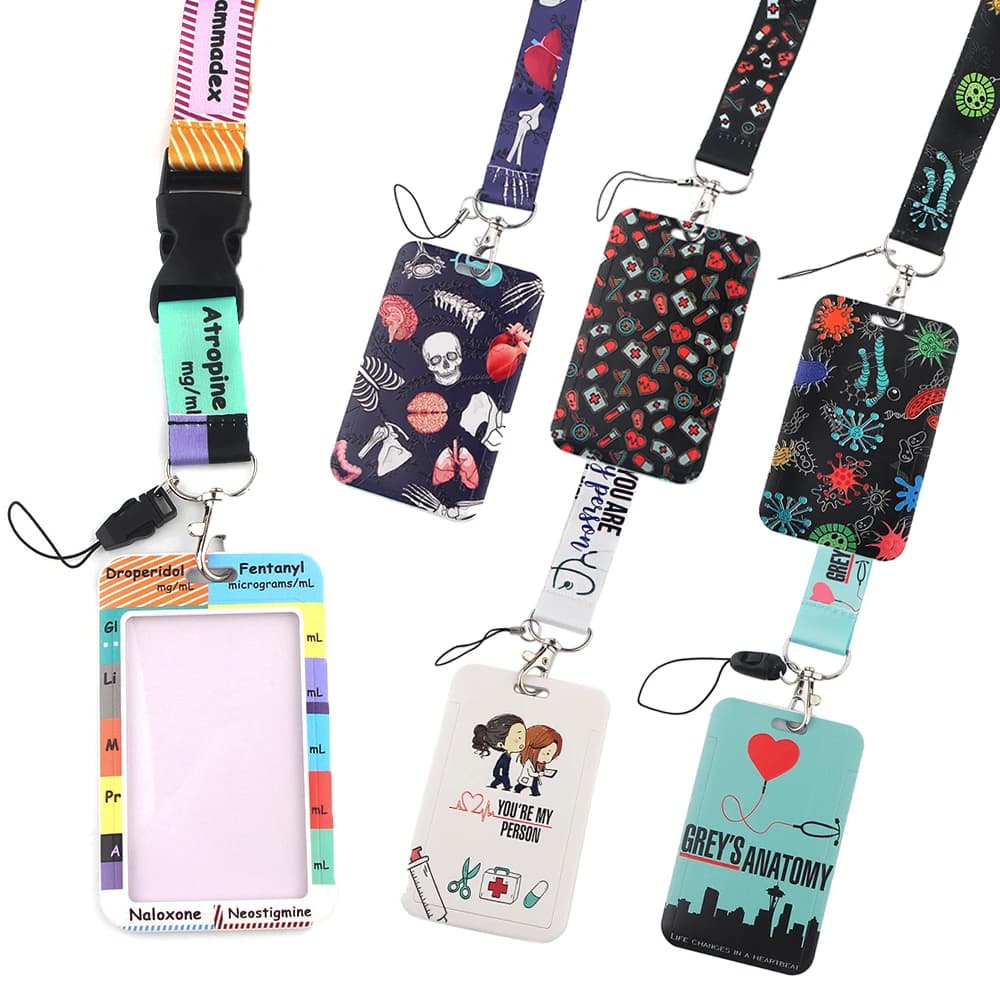 YL226 Medical Grey's anatomia TV Show Doctor Nurse accessori cordini id badge holder portachiavi ID Card Cover regali per telefoni cellulari