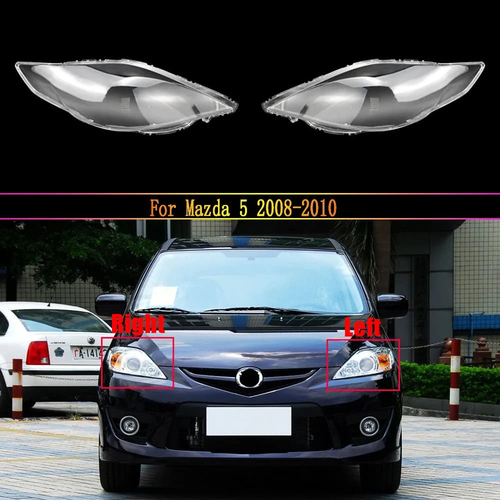 Front Headlamp Lamp Cover Headlight Shell Transparent Lens Replace The Original Lampshade Plexiglass 2008 2009 2010 For Mazda 5