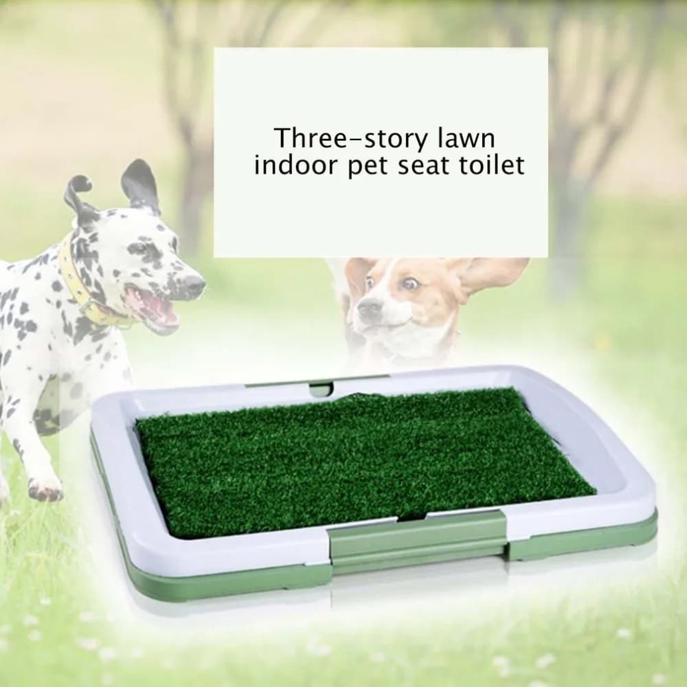 3 strati di Grande Cane Pet Potty Training Pee Pad Zerbino Cucciolo Vassoio Erba Wc Simulazione Prato Per Interni di Formazione Vasino di animali da Compagnia