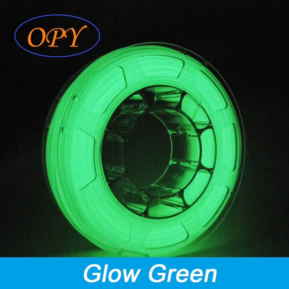 Pla Glow In The Dark Filament 1,75 mm Verde Stampa 3D 1Kg 10M 100G Materiali Rosso Cielo Blu Viola Bobina