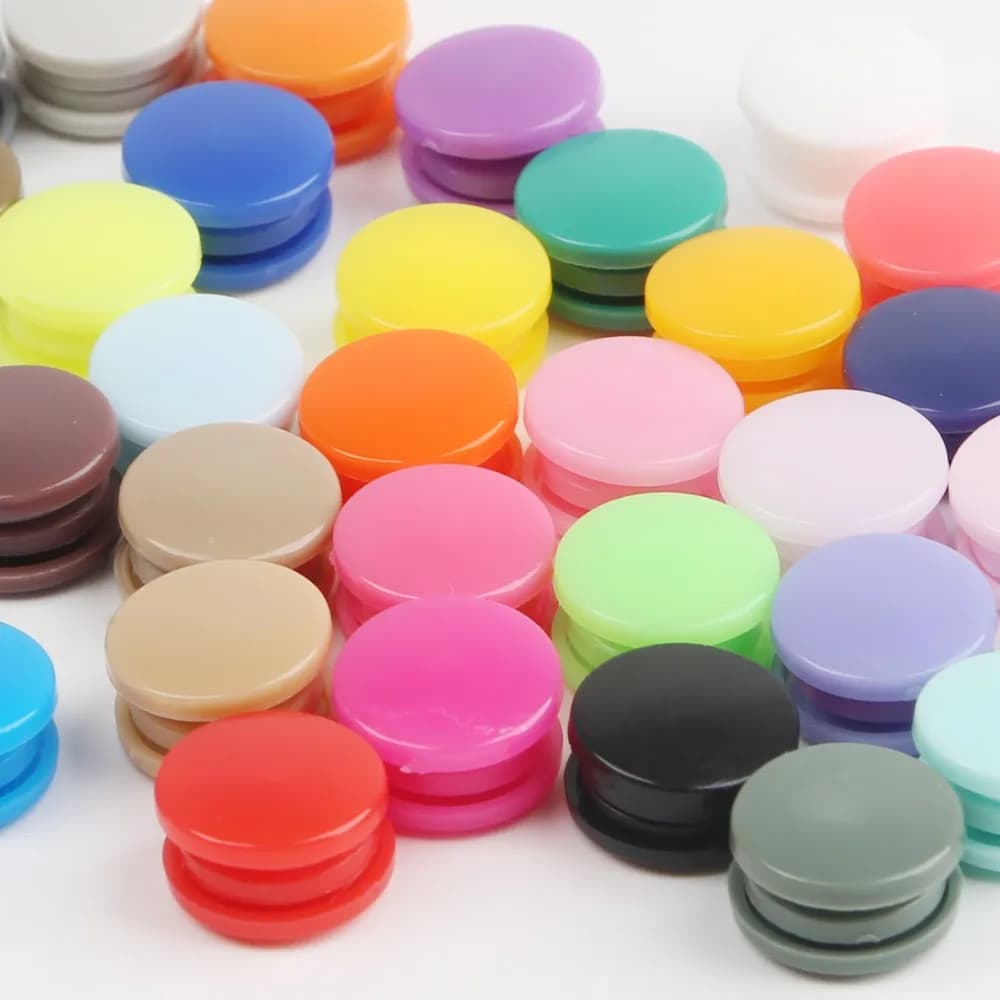 20 set automatic buttons fasteners T5 12mm sewing accessories plastic round garments for children's clothes clip cover sheet button