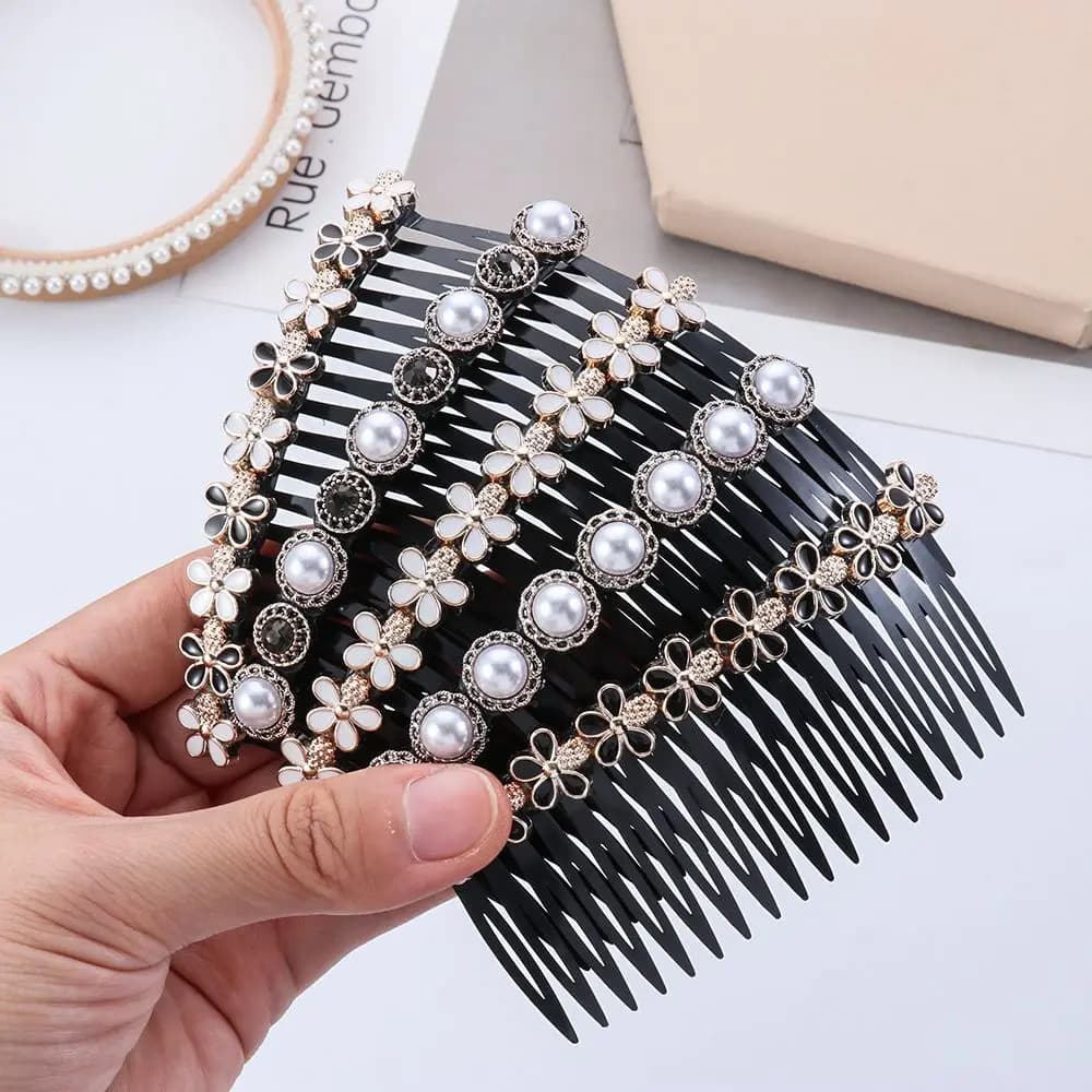 1 pz fiore di perle strass inserito pettine per capelli bottoni frangia forcine moda donna copricapo accessori per capelli