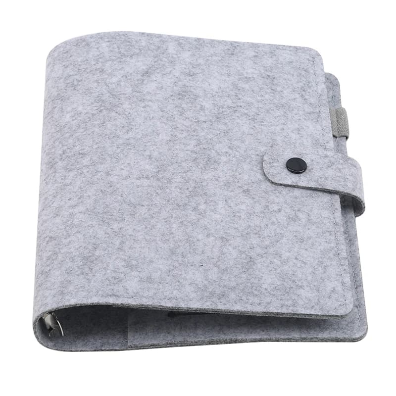 A5 A6 Quaderno in tessuto con conchiglia in feltro Quaderno a fogli mobili Pianificatore di carta Pagina interna raccoglitore ad anelli Regalo di cancelleria Diario del viaggiatore