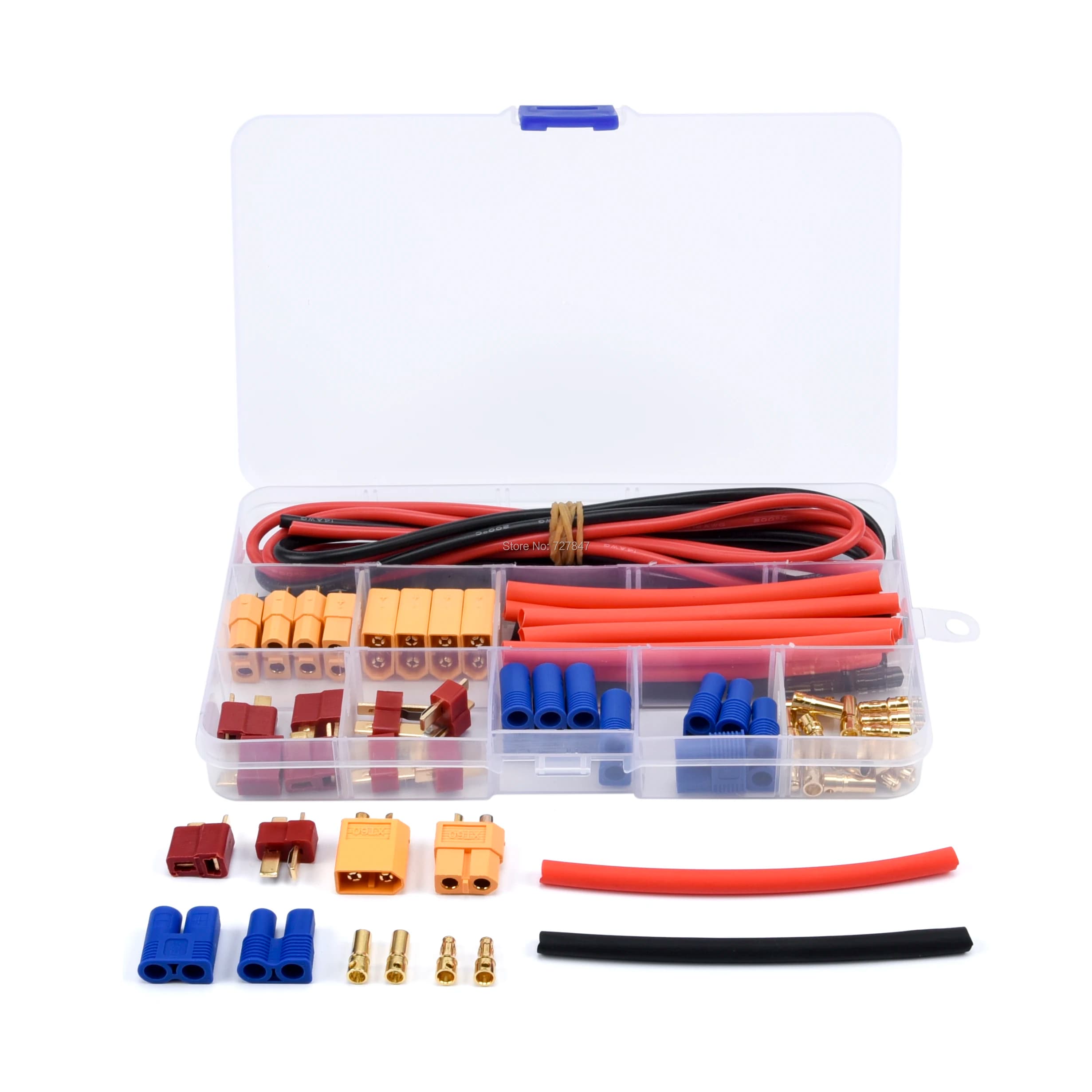Deans T Plug EC3 XT60 Male/female connector 14AWG Silicone Wire Heat Shrinking Tubes for Battery Lipo Car drone RC FPV