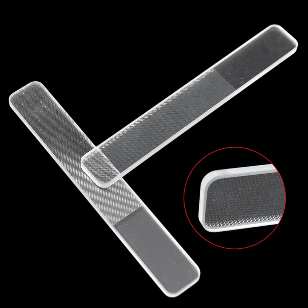 1 Pezzo Lima per Unghie Professionale in Vetro Nano Trasparente per Levigatura, Lucidatura e Finitura, Accessori per Manicure Professionale