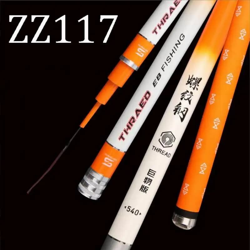 Canna da Pesca ZZ117 LWG in Fibra di Carbonio Super Resistente per Pesci Grandi, 2 Punte, 3.9m 4.5m 4.8m 5.4m 5.7m 6.3m 7.2m 8.1m 9m 10m 11m 12m