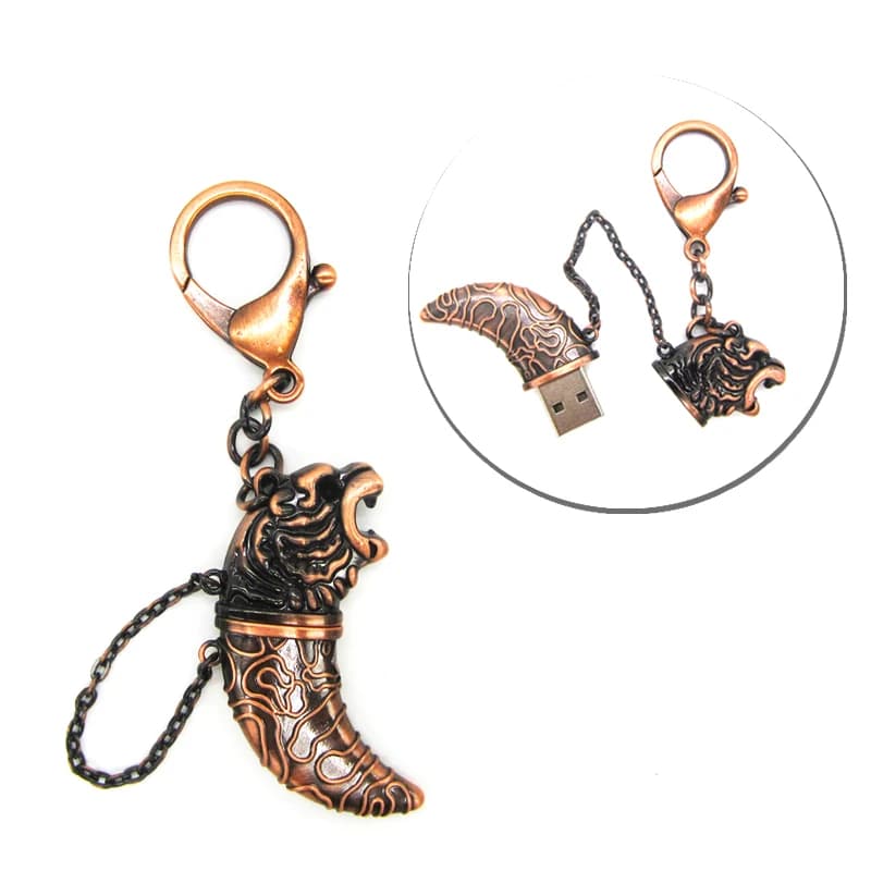 Cool Metal Keychain damasco Knife Dagger Usb Flash Drive 32gb 16gb 8gb 4gb Pendrive 64GB Pen Drive USB Drive impermeabile