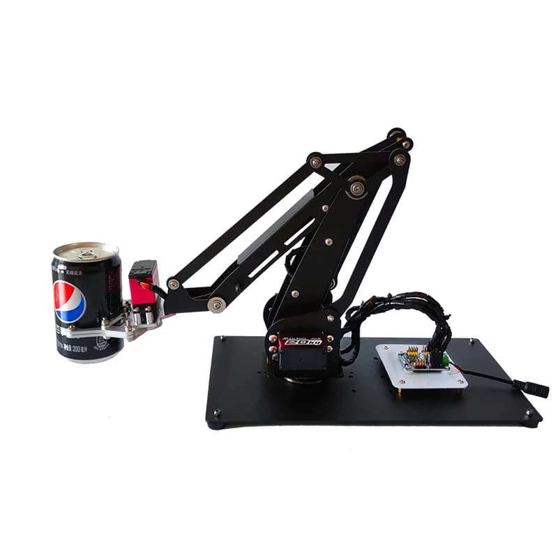 Arduino assembled with 4 Dof robotic arm with digital servants, design for the degree of education creator competition with parallel socket