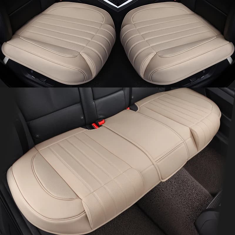 Car Seat Covers PU 3D Car Seat Pillow Mat Front Rear Seat Covers for Breathable Car Universal Car Accessories