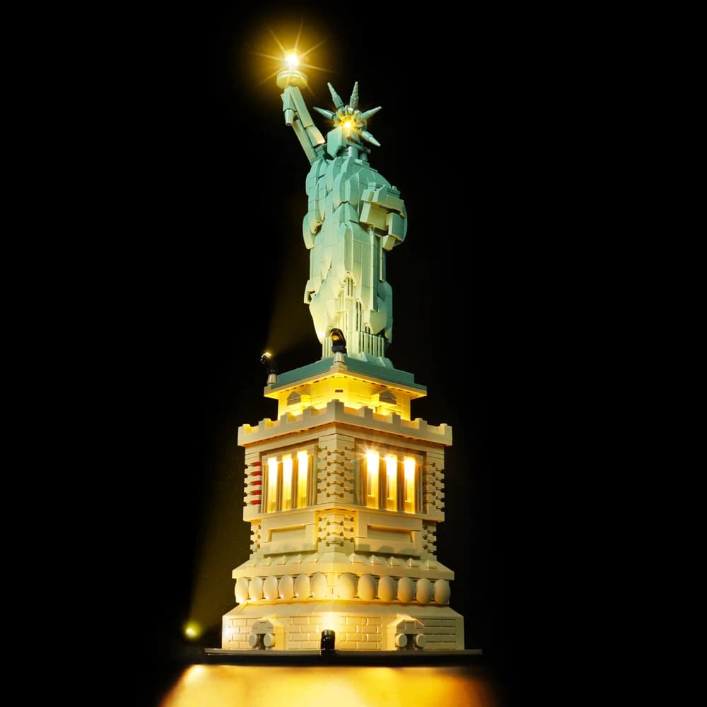 Vonado Set di illuminazione a LED per 21042 Kit di luci giocattolo per mattoni da collezione Statue of Liberty, non incluso nel modello di edificio