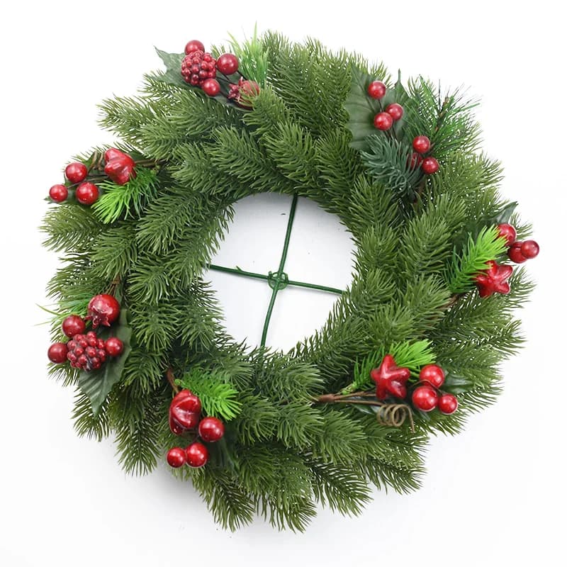 10pcs piante artificiali in plastica pino ghirlanda di natale regali fai da te scatola di caramelle Scrapbooking accessori per la decorazione domestica di nozze