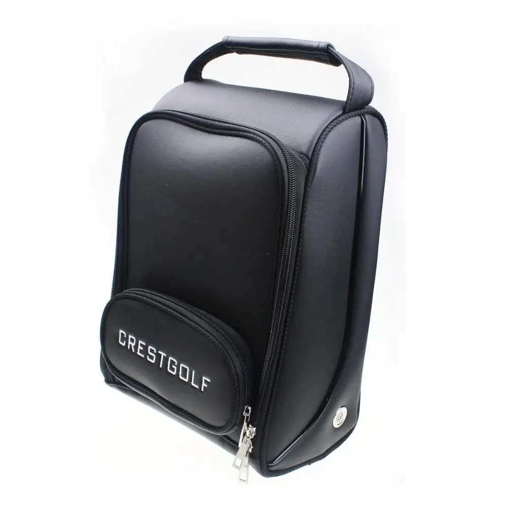CRESTGOLF Borsa per scarpe da golf da donna e da uomo Borsa per scarpe sportive da golf portatile in pelle PU
