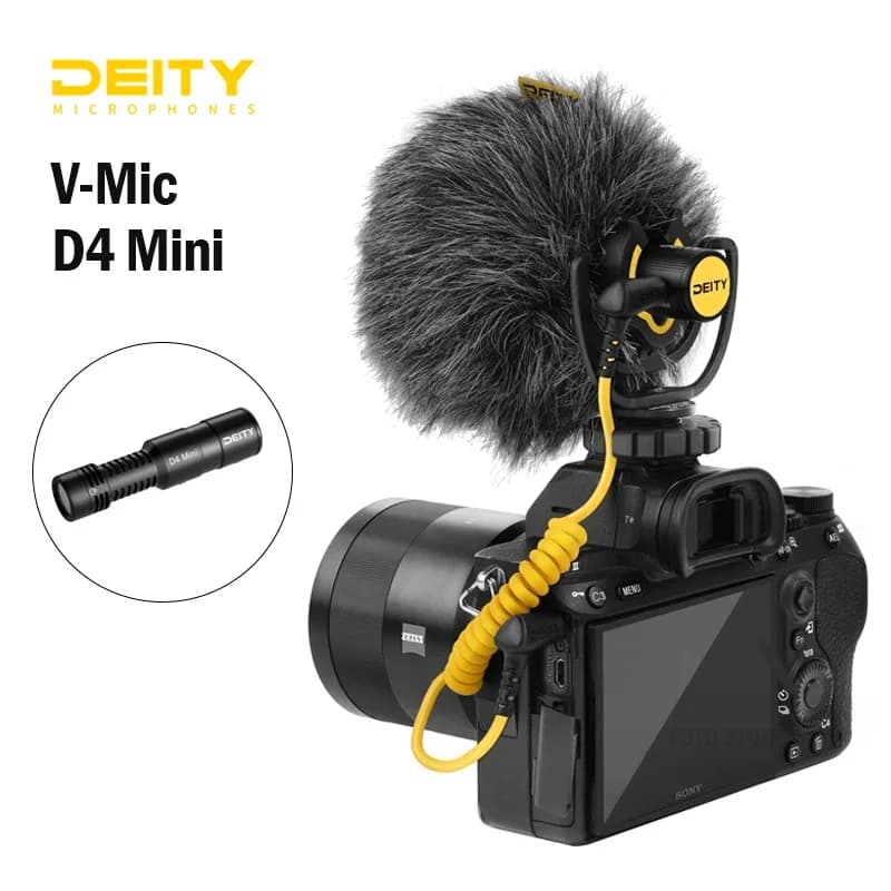 Deity v-mic D4 Mini Microphone head Mic TRS 3.5MM for Vlog Video Studio DSLR camera smartphone iPhone