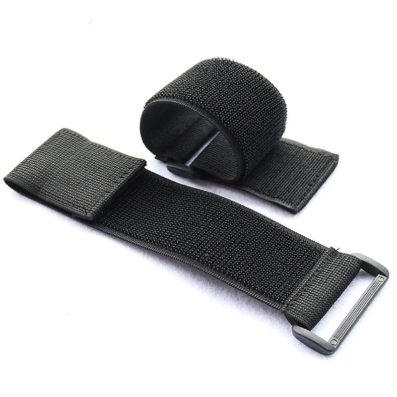5pcs 5cm*20-150cm Elastic Cinch Strap Stretch Elastic Cable Ties Nylon Fastening Strap Hook Loop Magic Tapes with Plastic Buckle