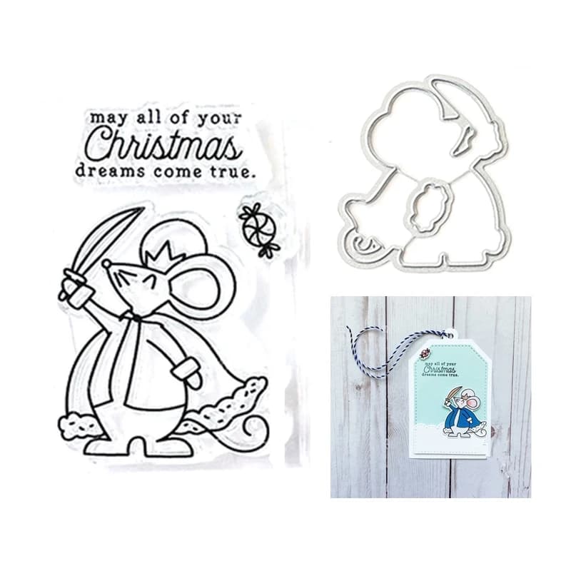 Clear Stamps for Paper Making Christmas Dream Metal Cutting Dies Scrapbooking Embossing Frame Card Set