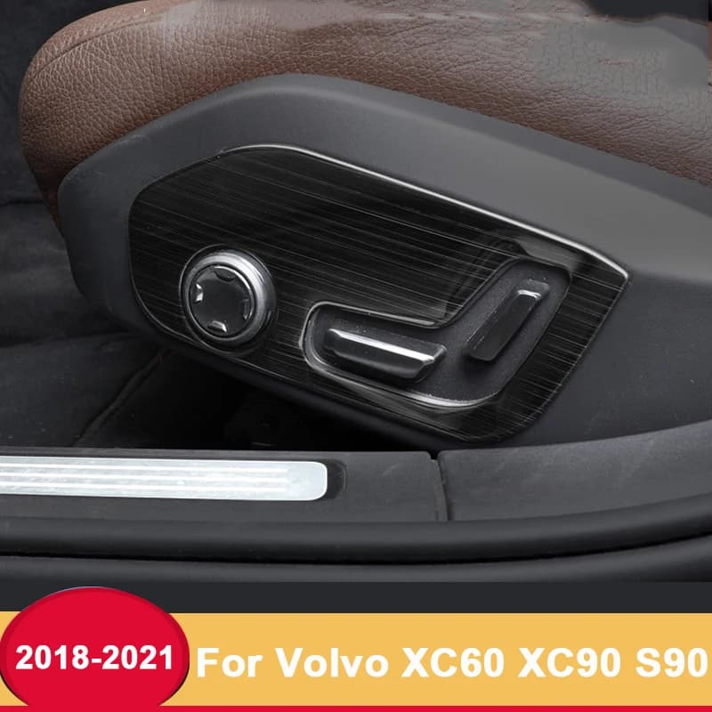 Per Volvo XC60 XC90 S90 2018 2019 2020 2021 ABS interruttore di regolazione seggiolino auto manopola pannello rivestimento coperture accessori per modanature interne