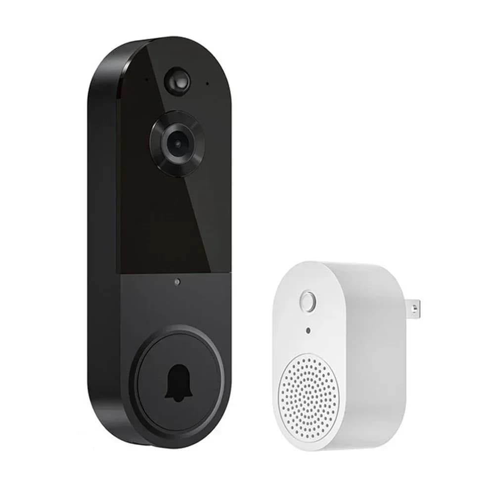 Campanello video wireless 1080p con comunicazione audio bidirezionale in tempo reale per rilevamento umano di visione notturna e controllo app WiFi