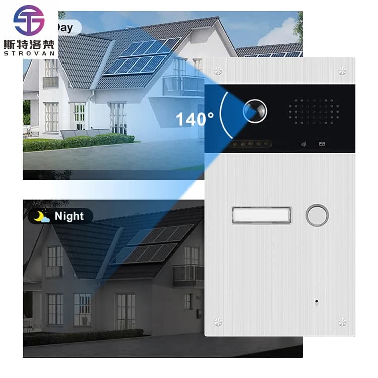 Videocitofono per villa da 7 pollici 1080P HD OLED per interni a 2 fili con campanello per visione notturna e pulsante sensore