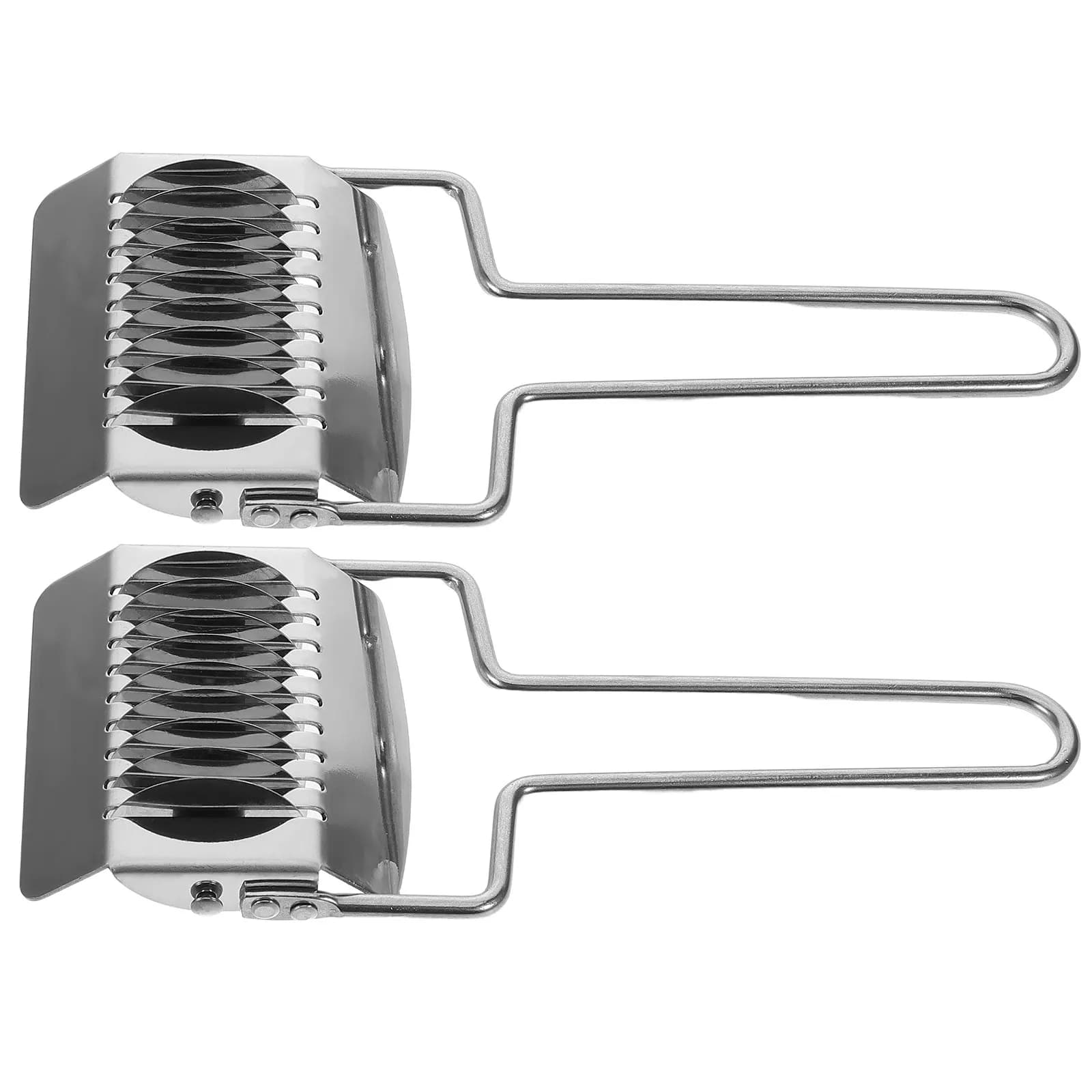 Set di 2 Tagliapasta Manuali in Acciaio Inox, Rullo per Pasta, Utensili da Cucina per Tagliare e Preparare Spaghetti