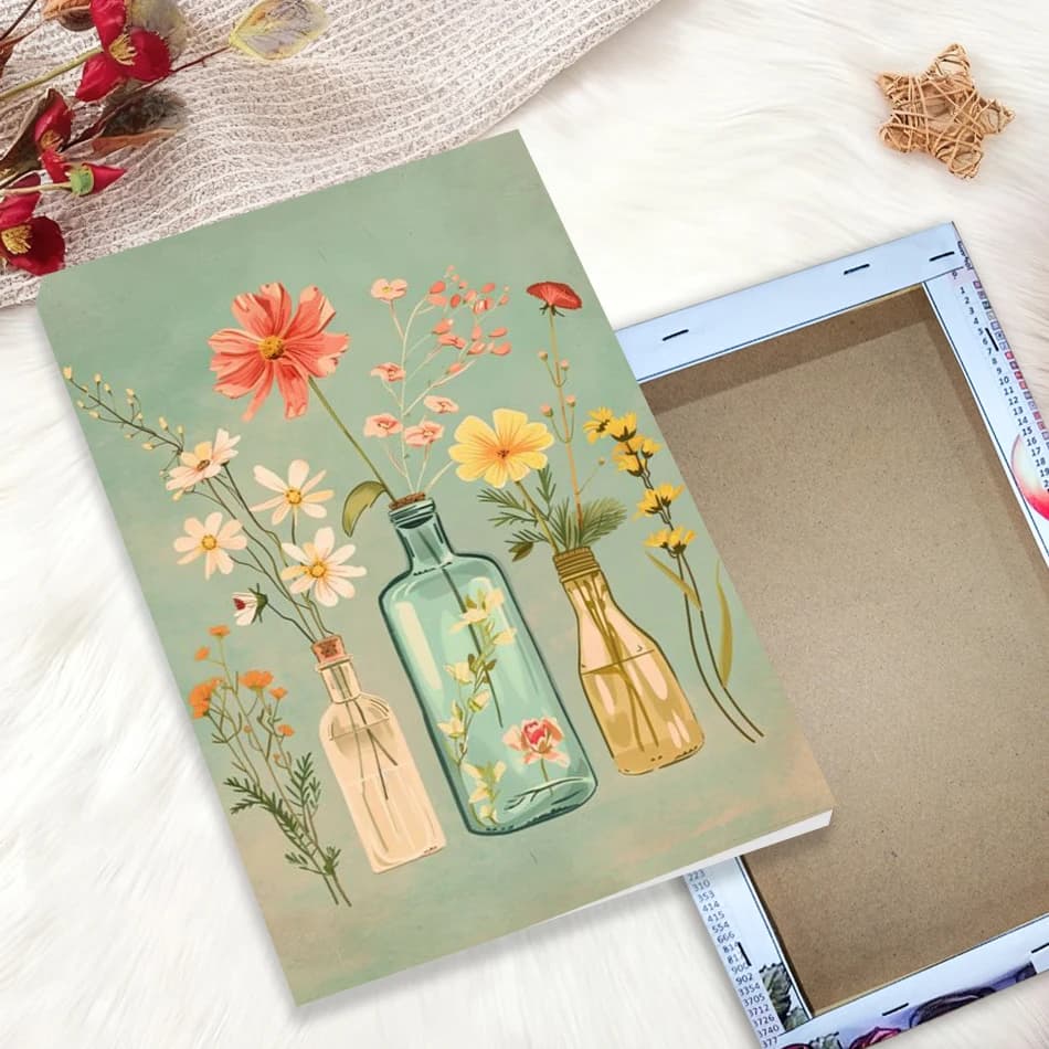 CHENISTORY Painting Diamond with Frame, Squares with Strass 5D DIY, Embroidery Diamond, Flowers On Sale, Mosaic Square Complete, Home Decorations