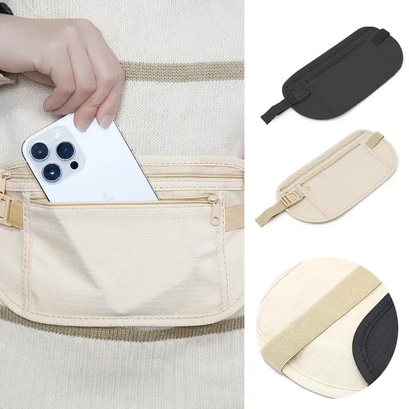 Invisible Travel Waist Waist Bag for Passport Waist Bag for Money Hidden Security Wallet Gifts Waist Bag