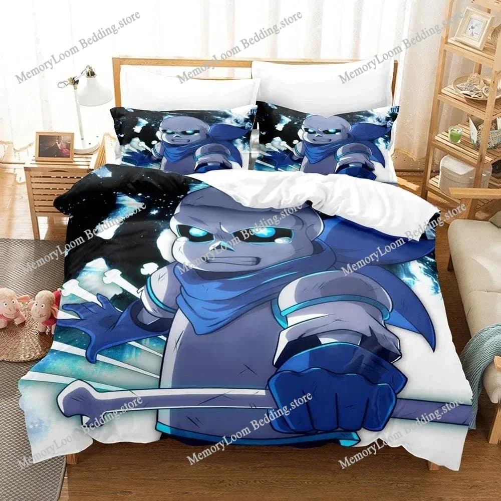 3D Undertale Sans Bedding Set Single Twin Full Queen King Size Aldult Duvet Cover Sets for Boys Bedroom Anime Bed Sheet Set Ne