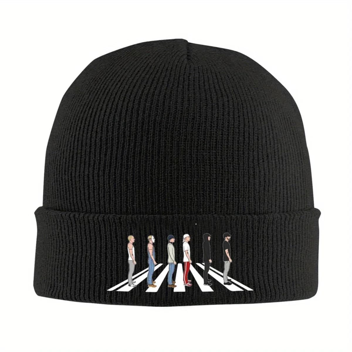 2026 Eminem The Death Of Slim Shady Coup De Grace Abbey Road Knitted Caps for Women Men Beanies Winter Hats Acrylic Crochet Cap