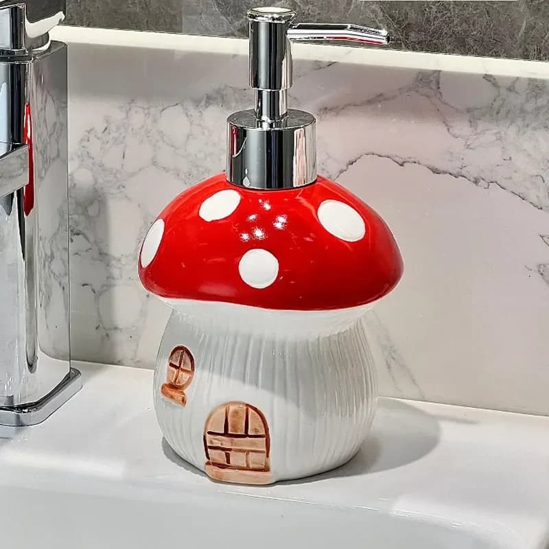 Dispenser di sapone liquido in ceramica da 450 ml Dispenser di sapone per le mani durevole per cucina Bagno accessori per il bagno seifenspender