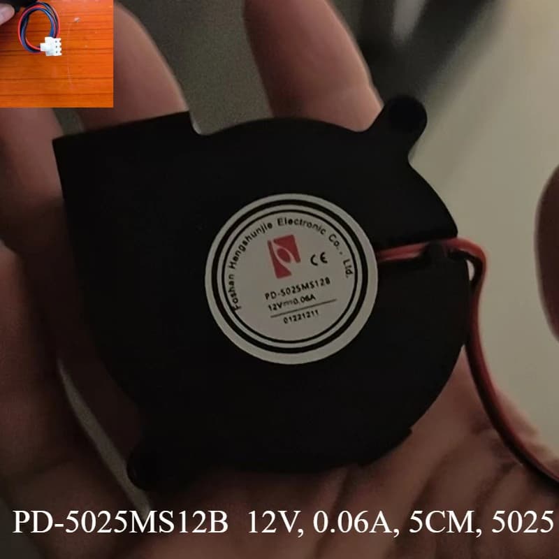 FMT per umidificatore PD-5025MS12B Xiaomi, accessori turbofan, 12V, 0.06A, 5CM, 5025