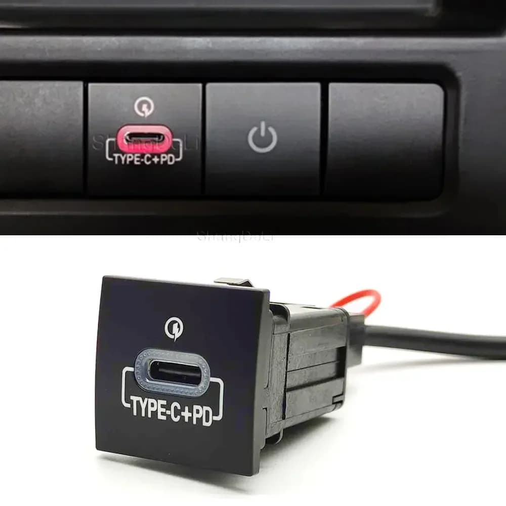 Caricabatteria da auto PD Quick Charge TYPE-C PD adattatore di ricarica per telefono presa di interfaccia per VW Golf 6 Jetta 5 MK5 EOS Scirocco 2006 - 2012
