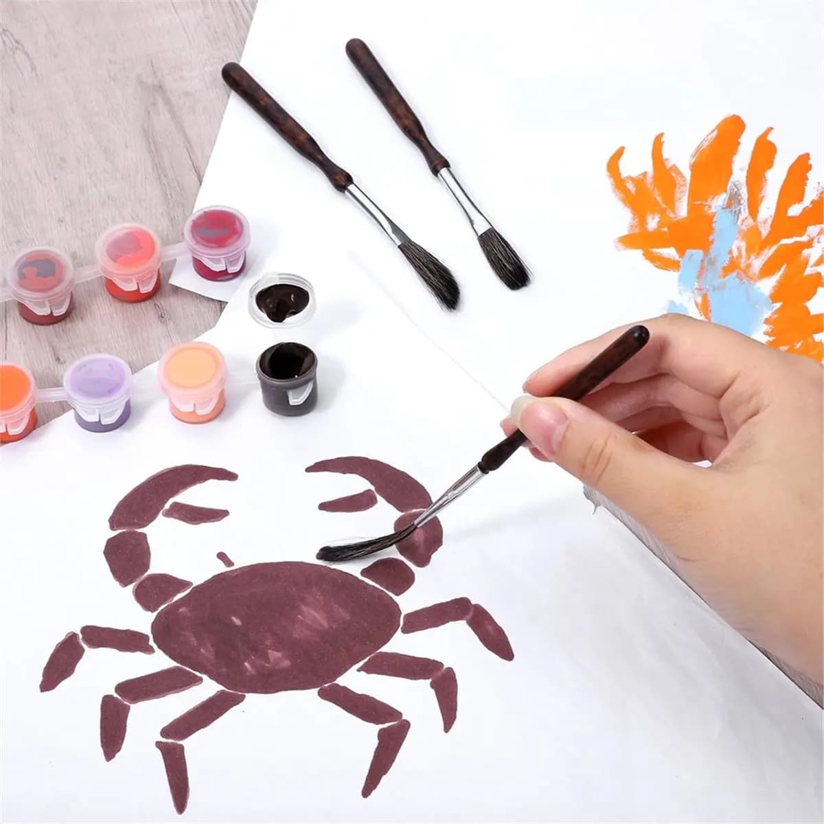 6 Pcs Pinstriping Brush, Long Liner Brush, High Performance Striping Brushes, Paint Brushes Set for Acrylic, Watercolors