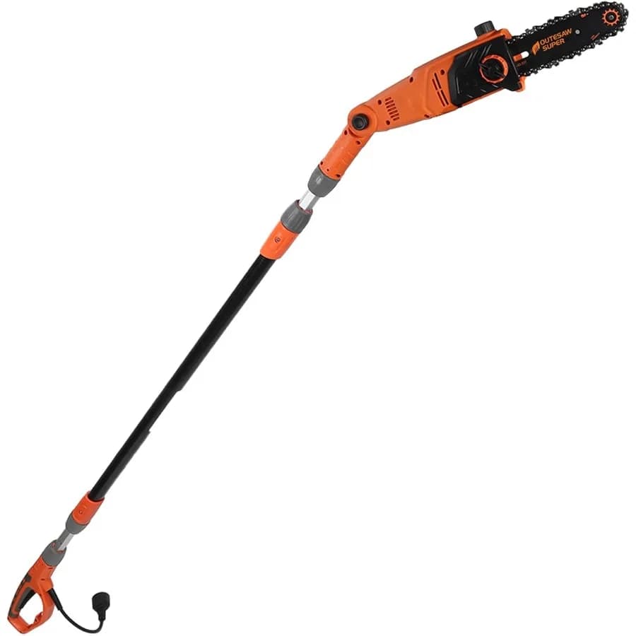 8-Inch Corded Electric Pole Saw 8-Amp Telescoping Power Pole Saw with Auto Oiling System and Multi-Angle Cutting Capability Ide