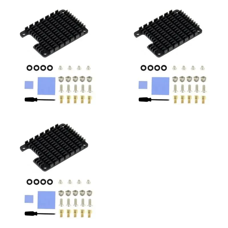 3X dedicated aluminum heat sink CM4 for processing module Raspberry Pi 4 with thermal bearings Passive cooling for CM4 card