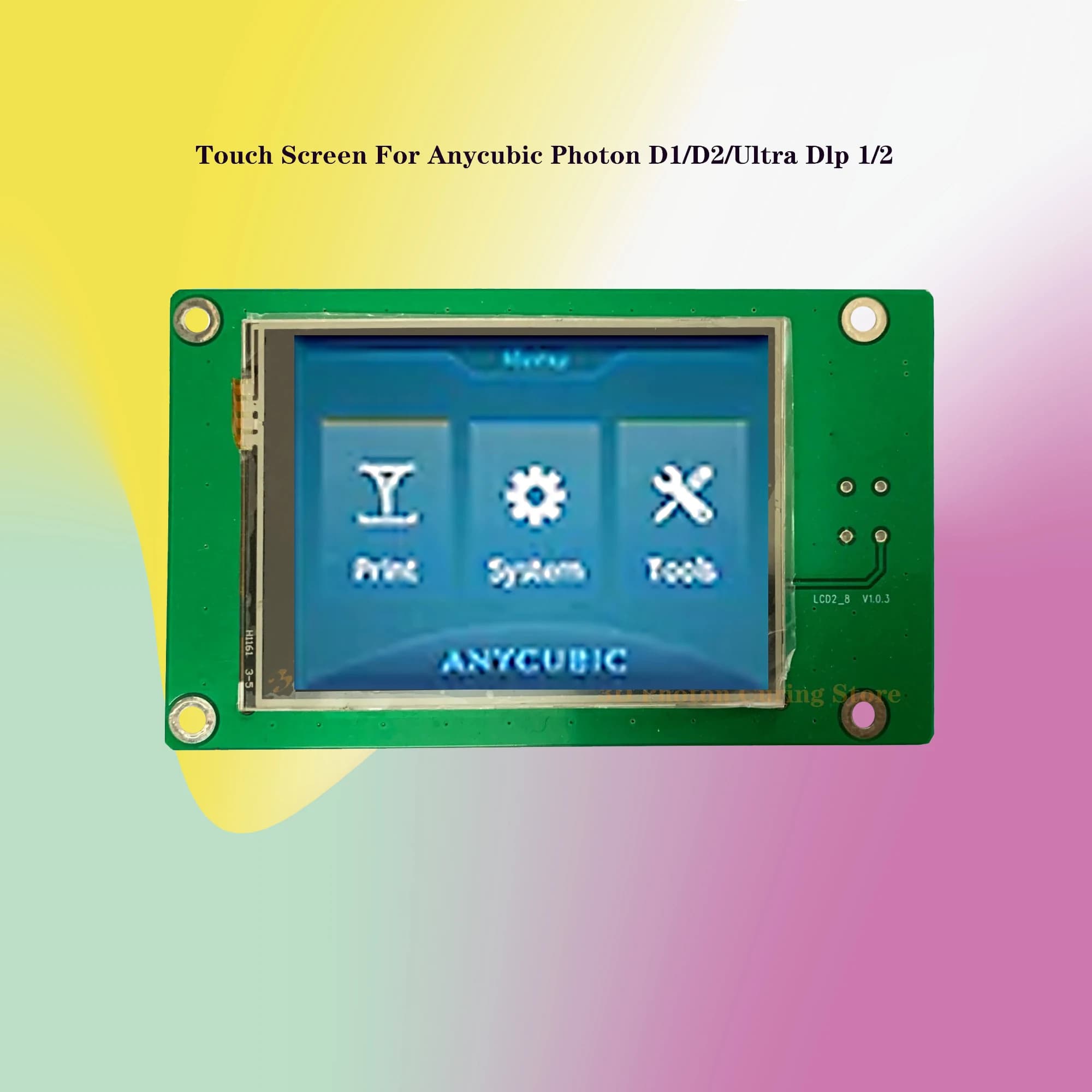 ANYCUBIC Photon D1 D2/ultra dlp DMD stampante 3D touch screen da 2,8 pollici funziona LCD UI Icon pannello di controllo fare clic per la stampa