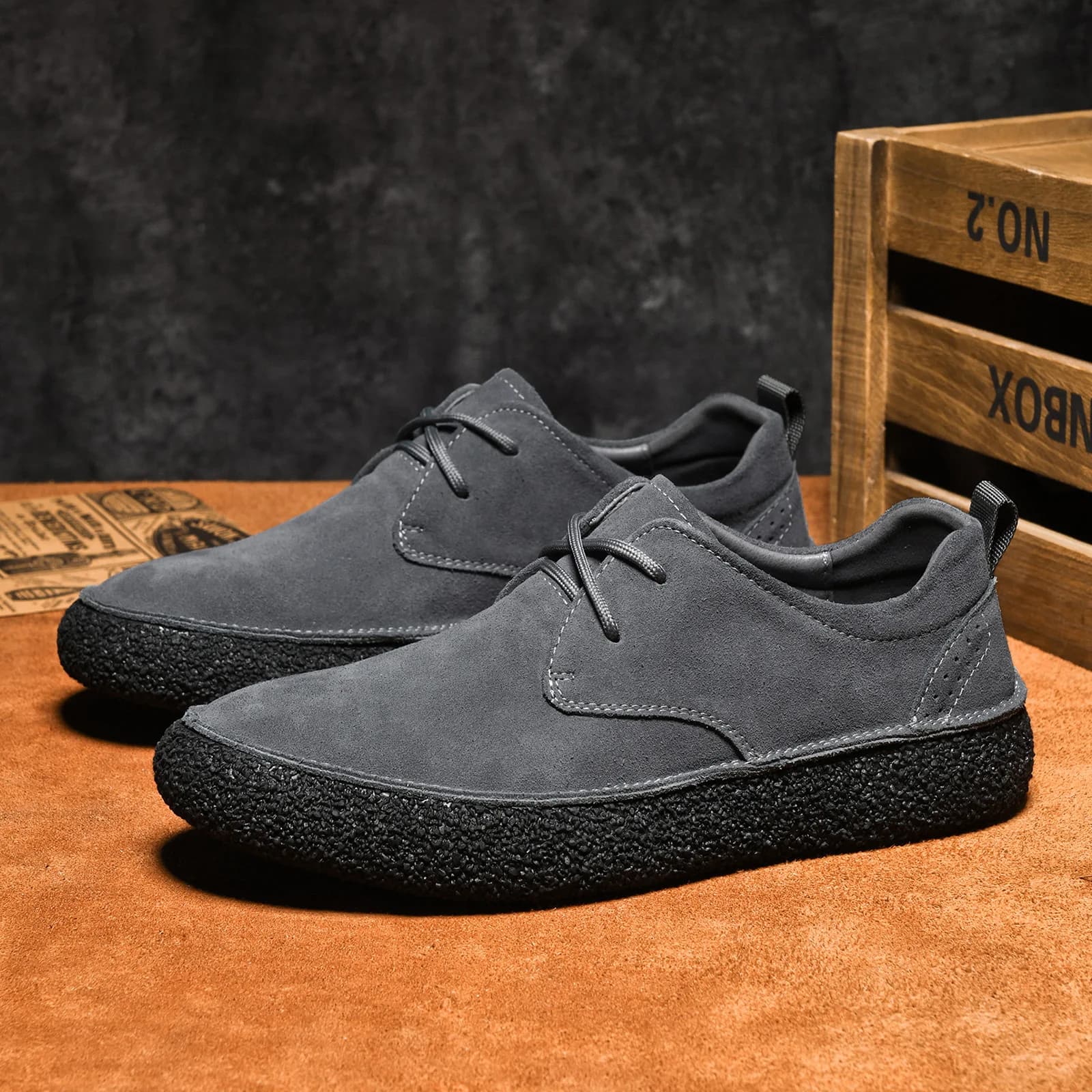 Nuove Scarpe Casual da Uomo in Vera Pelle, Design Minimalista, Scarpe da Skate Piatte, Mocassini con Lacci di Design
