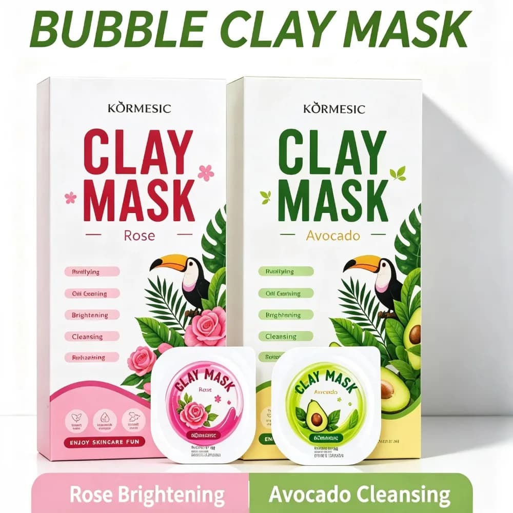 Clay Mask Rose Avocado Deep Cleansing Cleansing Mud Mask Oil Control Brightening Hydrating Portable Single Pack Face Skincare