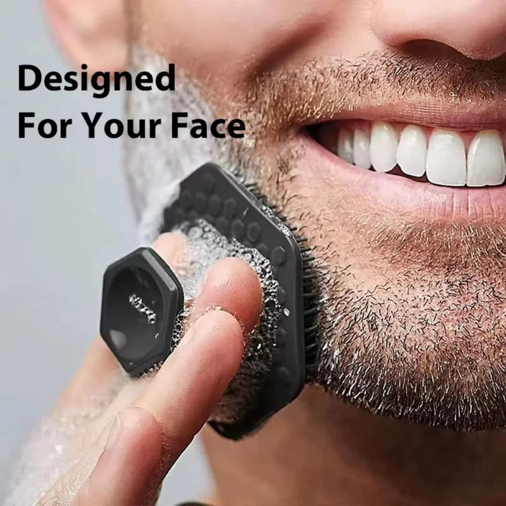 Spazzola per la pulizia del viso in silicone Scrubber per il viso in miniatura in silicone Pulizia profonda Massaggio per rasatura Spazzola per il viso Detergente per il viso per uomo
