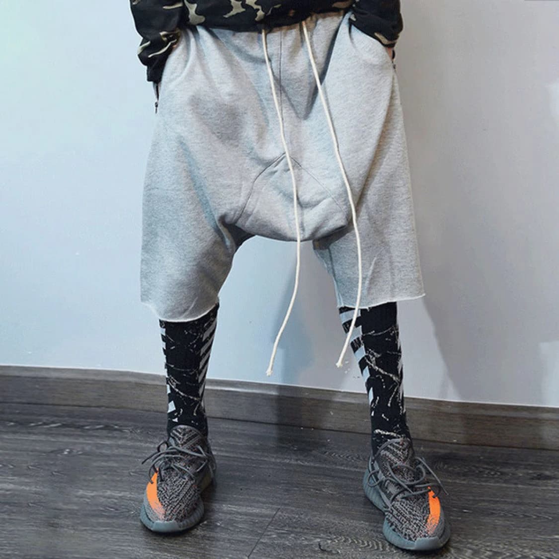 Pantaloni Harem da uomo Hip Hop Tousers Short Trendy Loose Solid Streetwear Sweatpant Fashion Summer Jogger Cargo Male