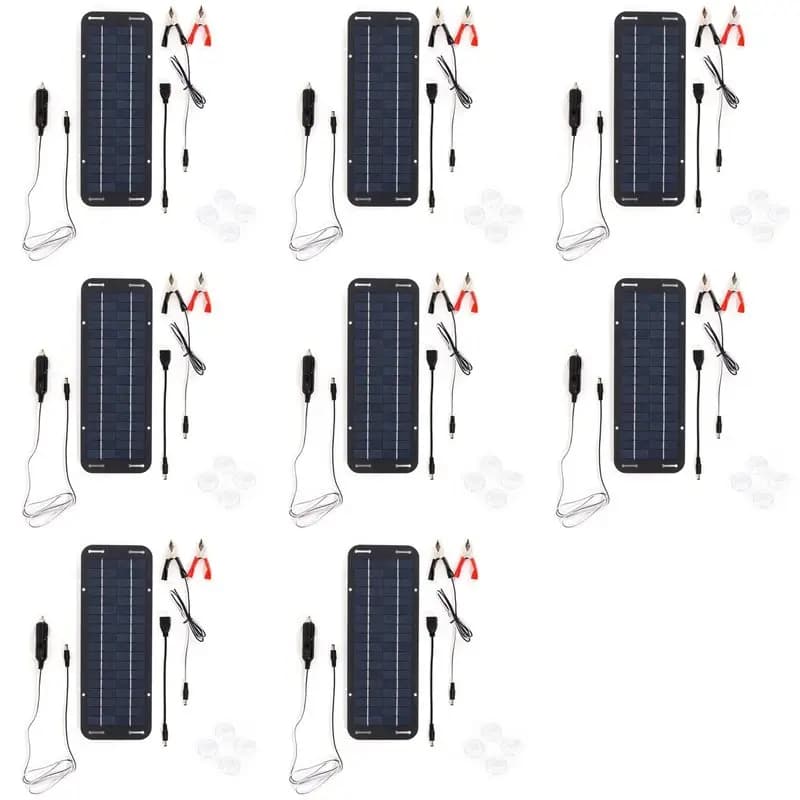 Pannello Solare Portatile B67C 8X 12V 30W per Auto, Barca, Moto, Trattore, Camper - Mantenitore di Carica Batteria