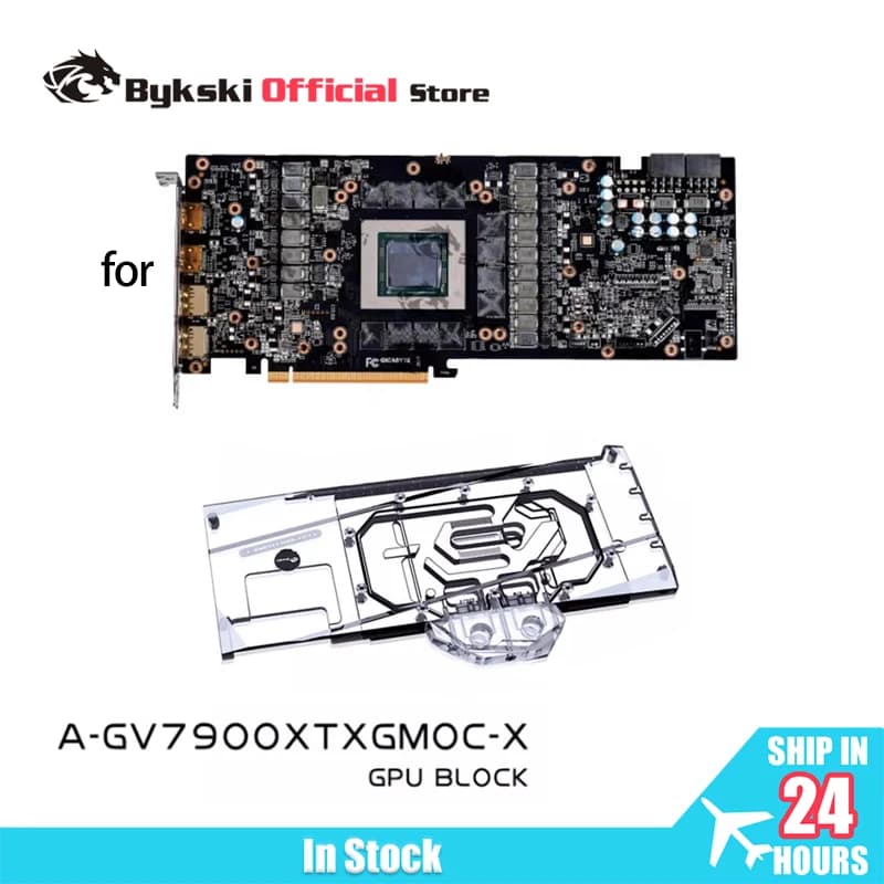 Blocco GPU Bykski per Scheda Grafica GIGABYTE Radeon RX 7900 XTX GAMING OC, Radiatore per Raffreddamento a Liquido A-GV7900XTXGMOC-X