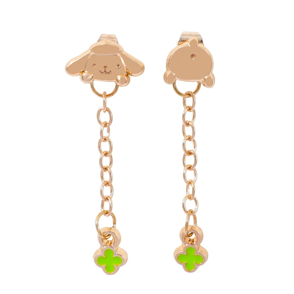 Orecchini Pom Pom Purin per donna Y2K Kawaii Cartoon Ciondola gioielli penetranti Emo Party Accessori anime carini