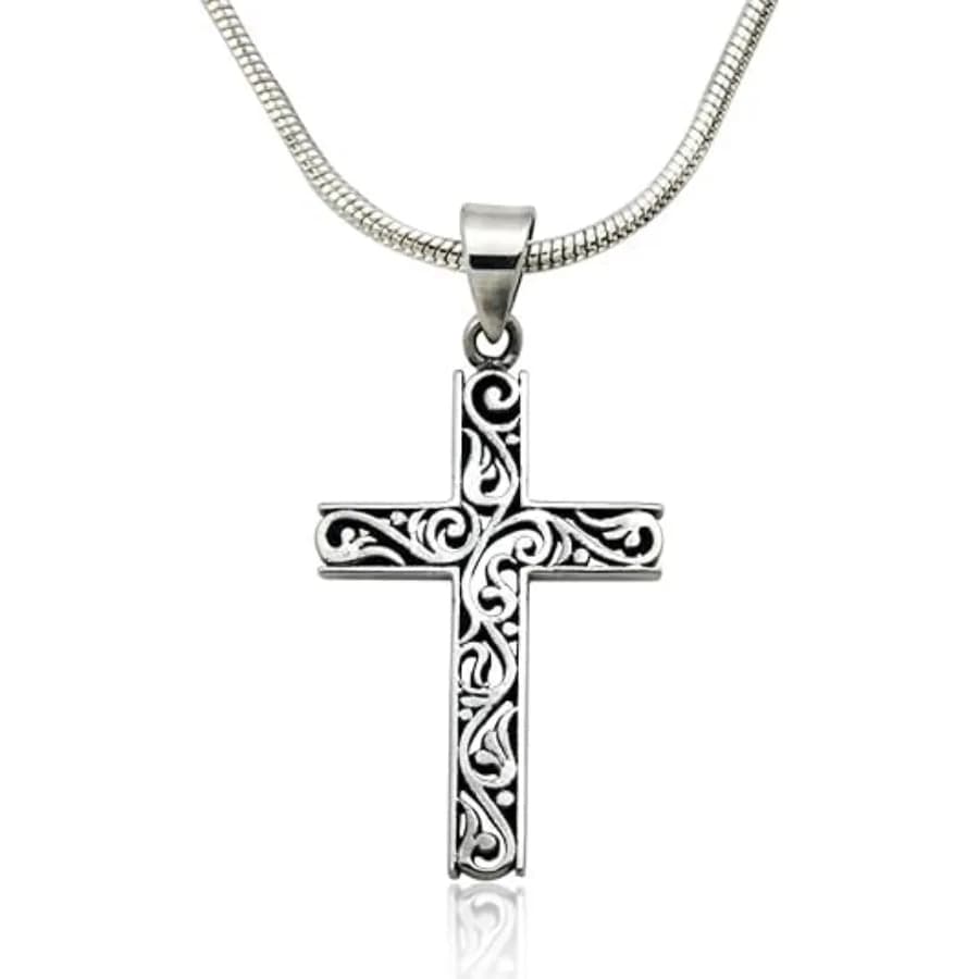 Sterling Silver Celtic Cut Out, Pendant For Womens, Chain Necklace 18 Inch
