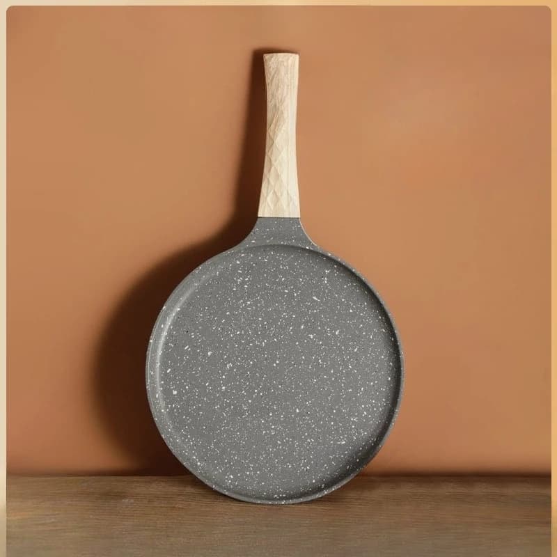 Aluminum Non Stick Frying Pan Stone Coated Low Smoke Pancake Pizza Cookware Long Lasting Non Stick Sturdy Durable for Kitchen