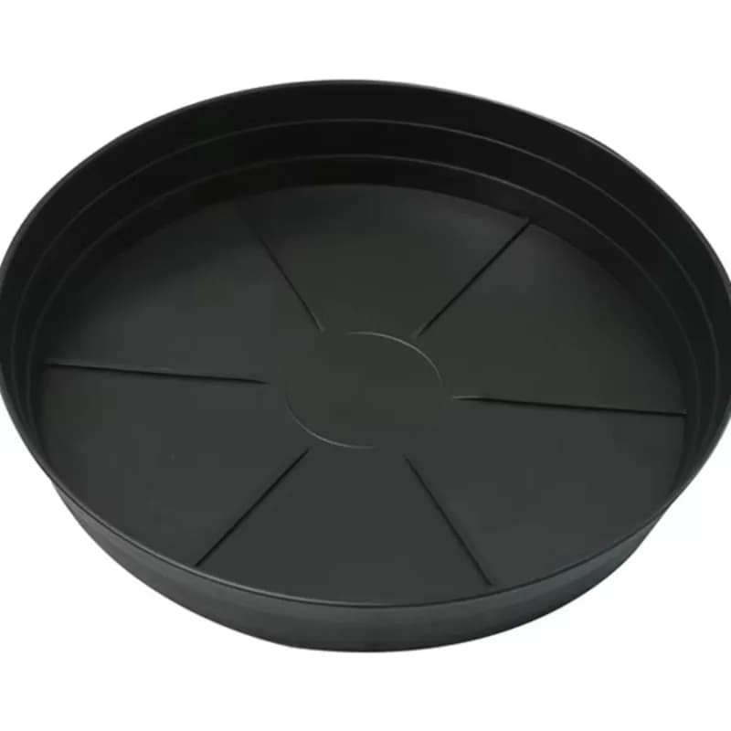 Black plastic plant tray/wholesale cheap plate/round flower pot tray