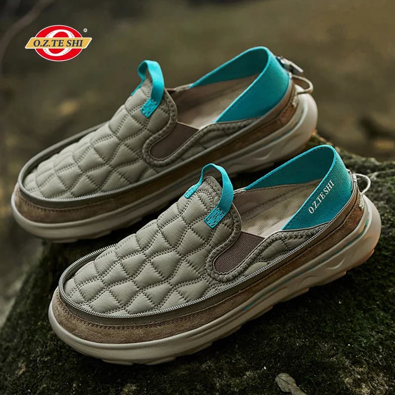 OZTHESHI Scarpe da trekking traspiranti Stivali da trekking in rete Sneakers sportive da esterno Scarpe elastiche alla caviglia casual da montagna leggere