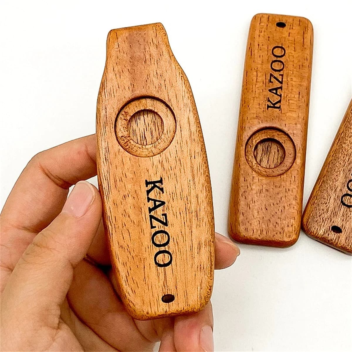 Strumento Kazoo in legno - Regalo musicale portatile per bambini per accompagnamento per principianti di chitarra, ukulele
