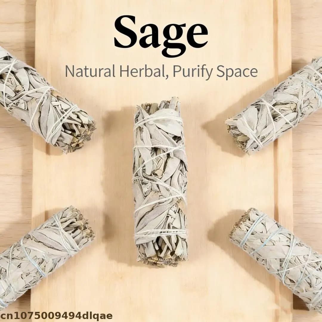 White Sage Smudge Sticks California Sage Bundles for Home Cleansing, Purification, Meditation, Yoga, Spiritual Smudging Rituals