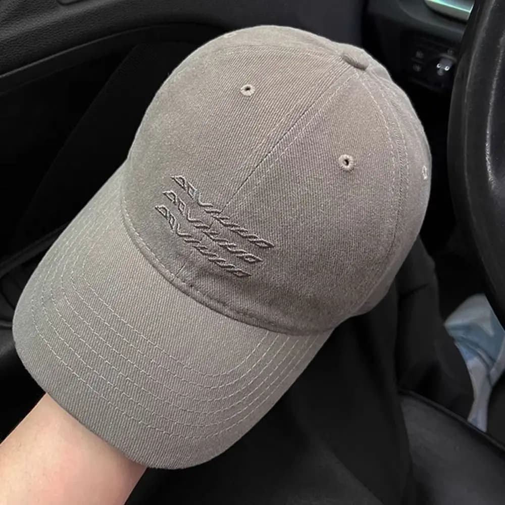 Nuovo Cappello da Baseball in Cotone Lavato con Ricamo a Onde, Protezione Solare Vintage, Stile Casual Semplice, Unisex