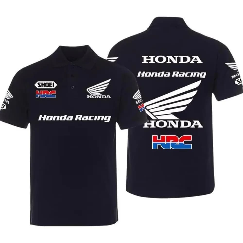 Camicie POLO da uomo e da donna Honda T-shirt estiva CBR non doppia ala dorata da corsa per moto manica corta primavera e autunno