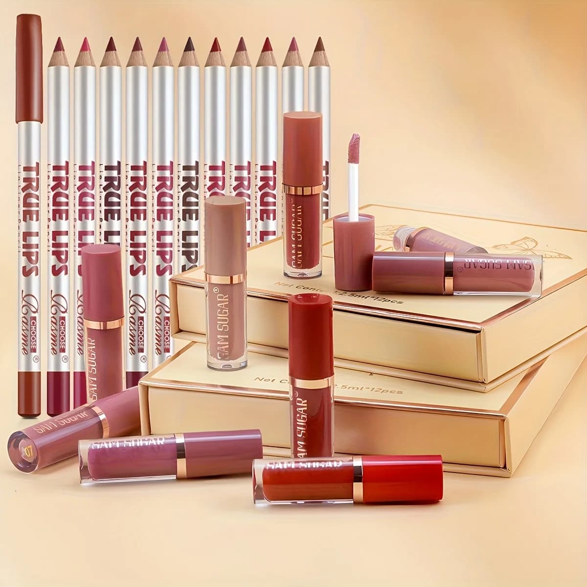 Set di rossetti lucidalabbra a 12 colori Velluto opaco liquido Trucco da donna Tazza antiaderente impermeabile a lunga durata Non sbiadisce
